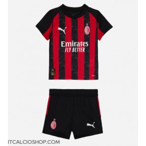 AC Milan Prima Maglia Bambino 2025-26 Manica Corta (+ Pantaloni corti)